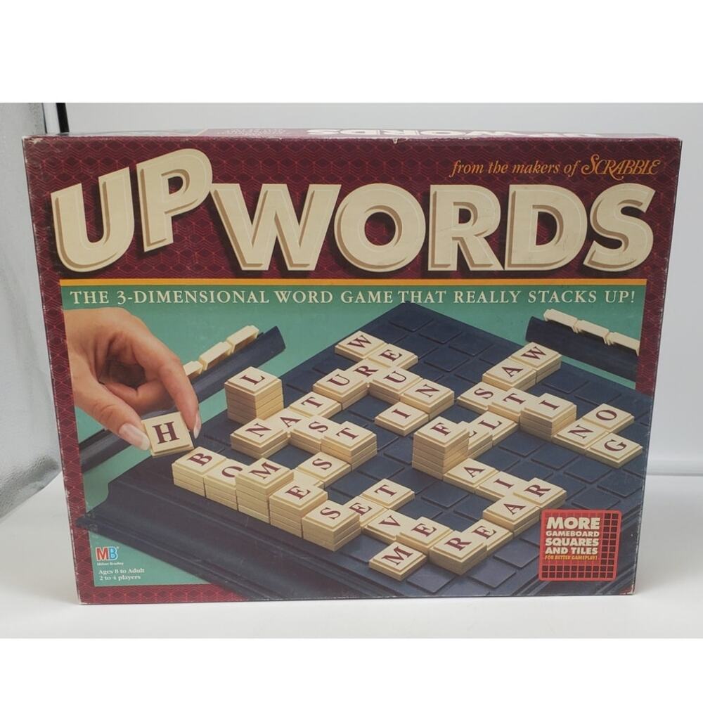 Vintage 1997 Upwords 3-Dimensional Word Game Milton Bradley